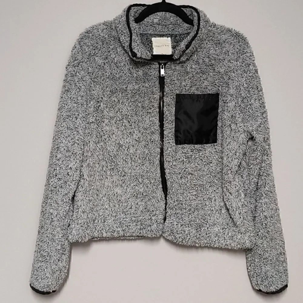 copper key Sherpa zip up